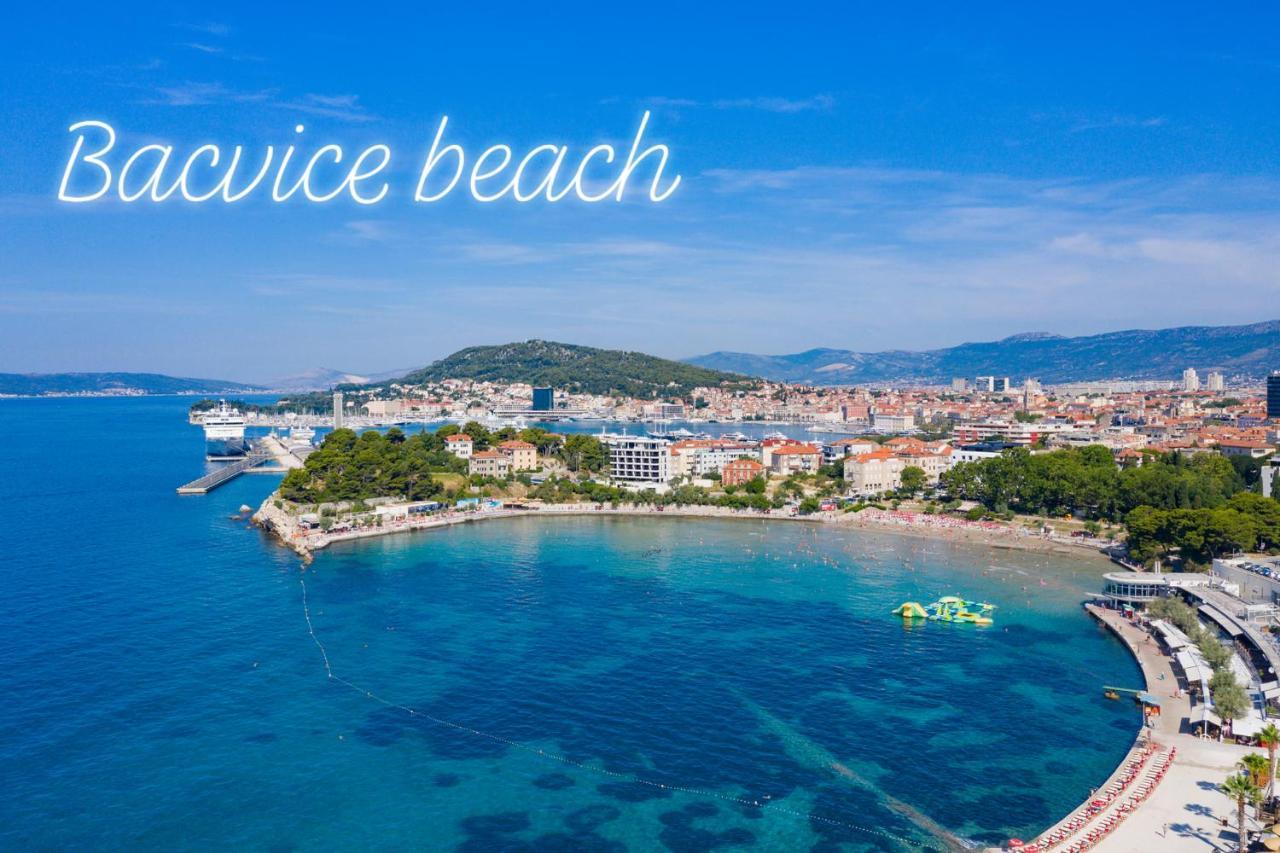 Mini Palais - Beachfront, 5 Min Center, Terrace Split Eksteriør billede