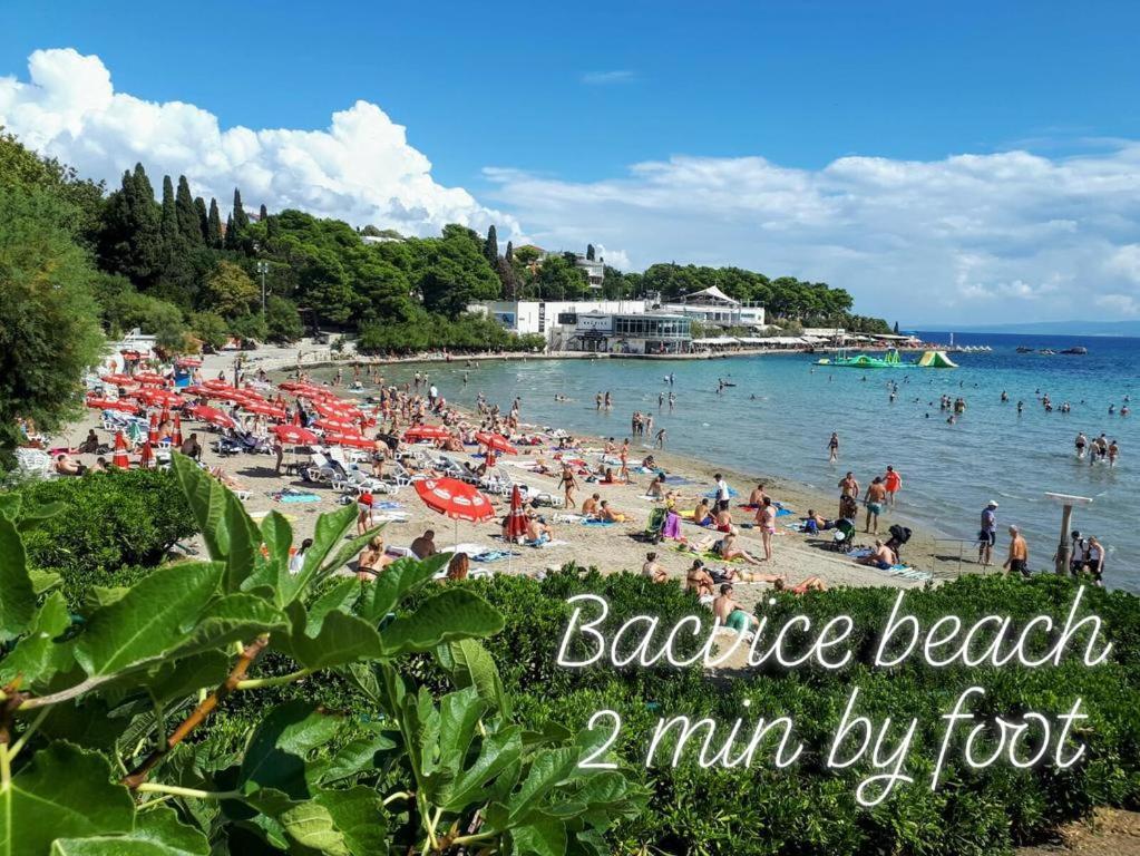 Mini Palais - Beachfront, 5 Min Center, Terrace Split Eksteriør billede